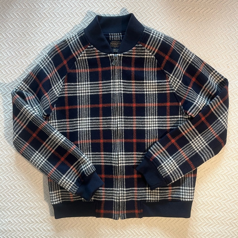 Pendleton Wool Plaid Bomber Jacket - image 1